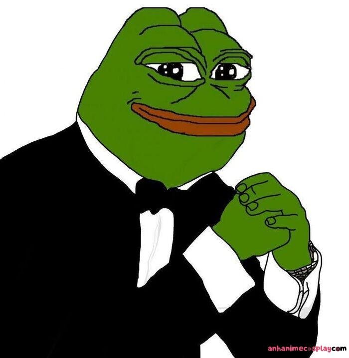 hình ảnh meme ếch xanh bựa mặc vest